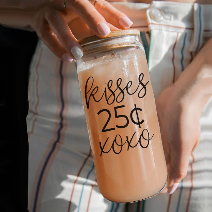 Gia Roma - Wholesale Drinking Glass/Cup - Bless Your Heart | 20oz Tumbler Glass Cups with Lid & Straw186