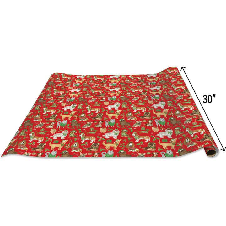 Jillson & Roberts - Wholesale Wrapping Paper Roll - Wrap - Rolls - Canine Christmas