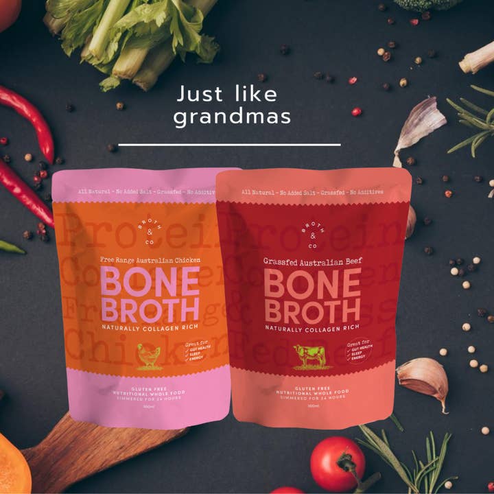 Broth And Co. - Vendita all'ingrosso Brodo - Brodo di ossa di manzo australiano liquido 300 ml - allevato al pascolo