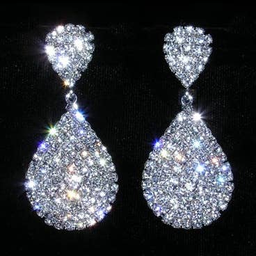 #15074 - Stone Teardrop Earring for wholesale by Bridal Store Jewelry