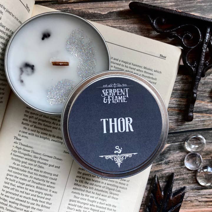 Thor Candle, Rain Ozone Greens for wholesale by Serpent & Flame Candle Co.