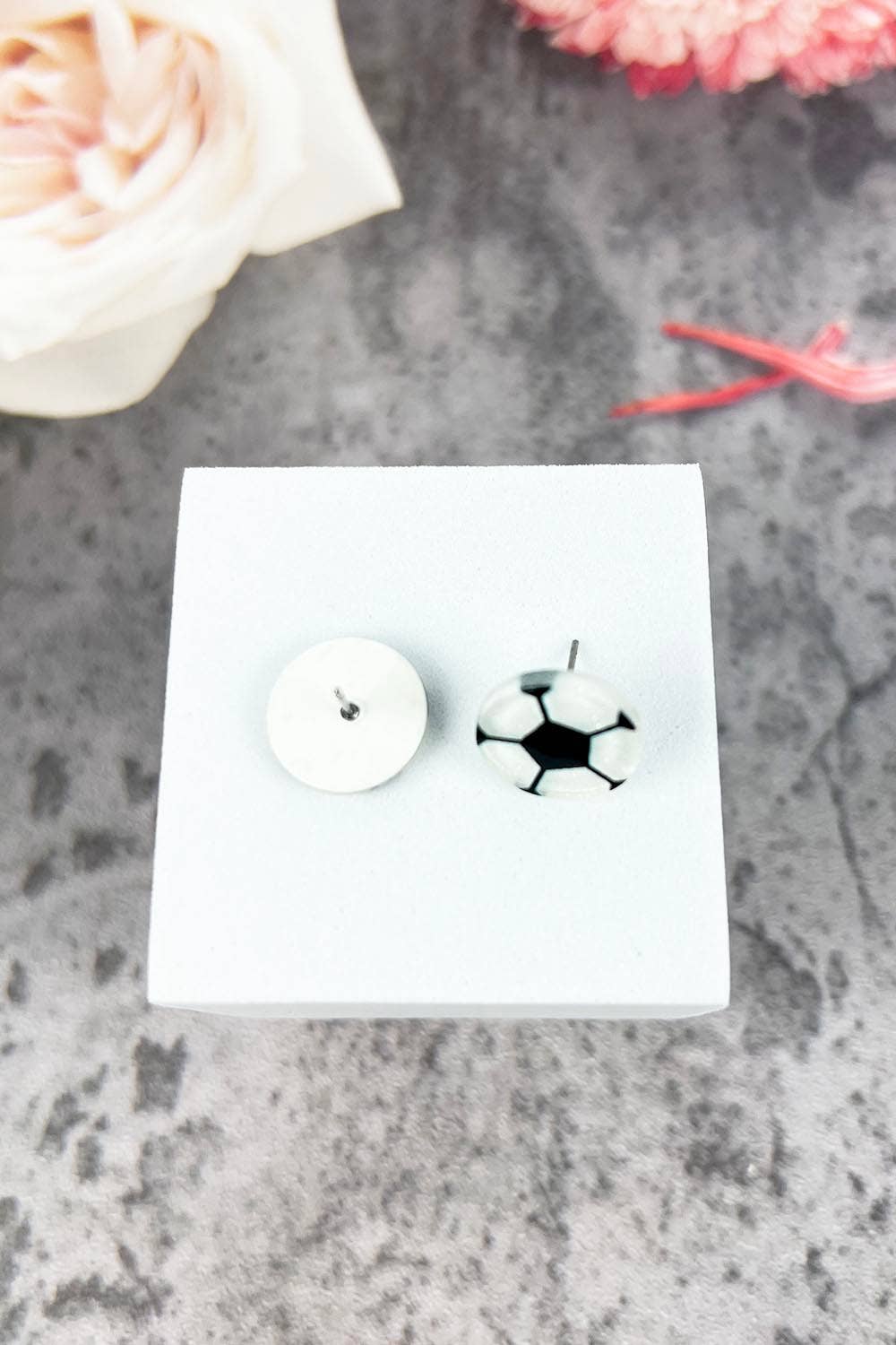 JHP Collection - Wholesale Stud/Post Earrings - VARIETY OF SPORTS BALL EPOXY MINI STUD EARRINGS17