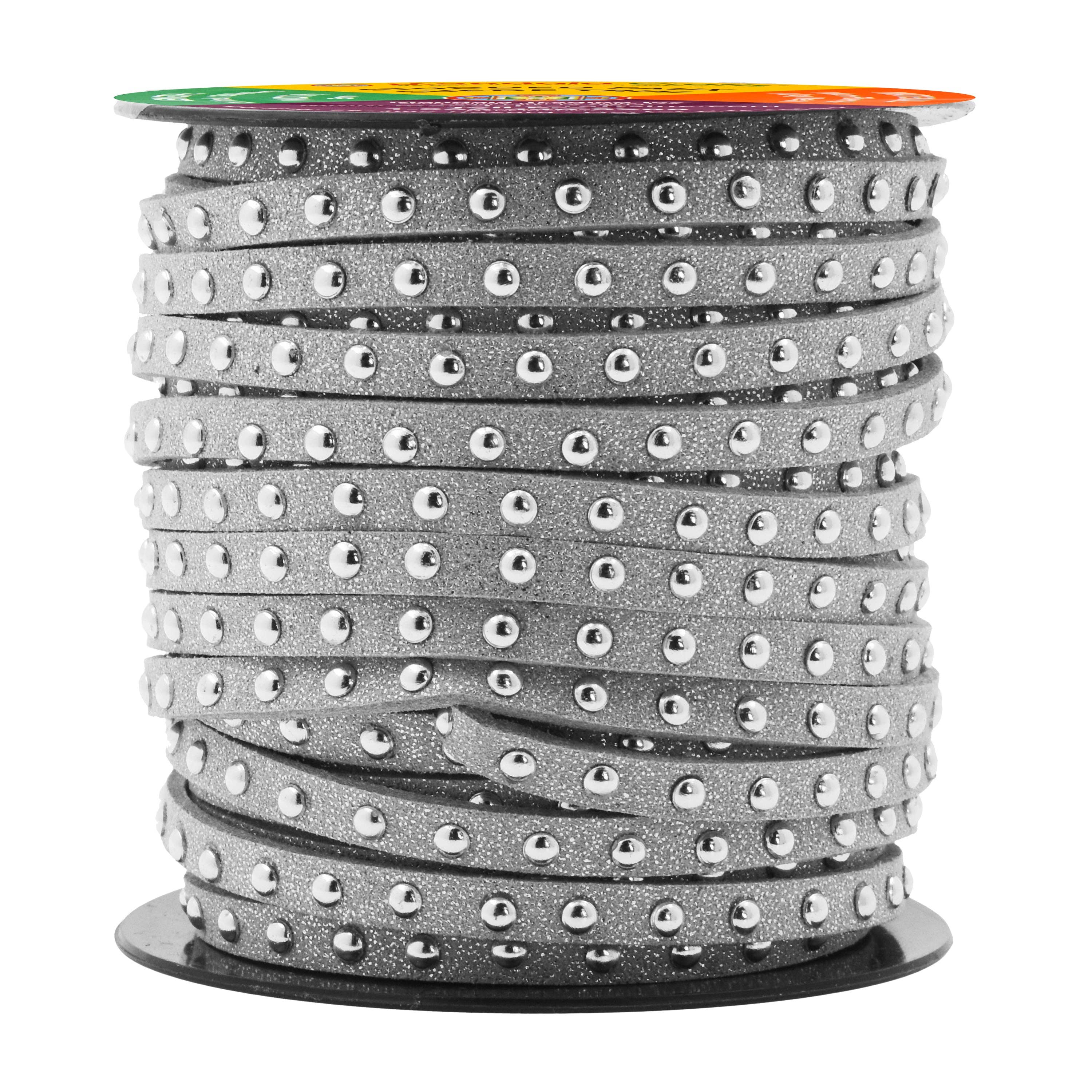 Mandala Crafts - Wholesale Craft supplies - 5mm Studded Faux Suede Cord Rope for Jewelry Making12