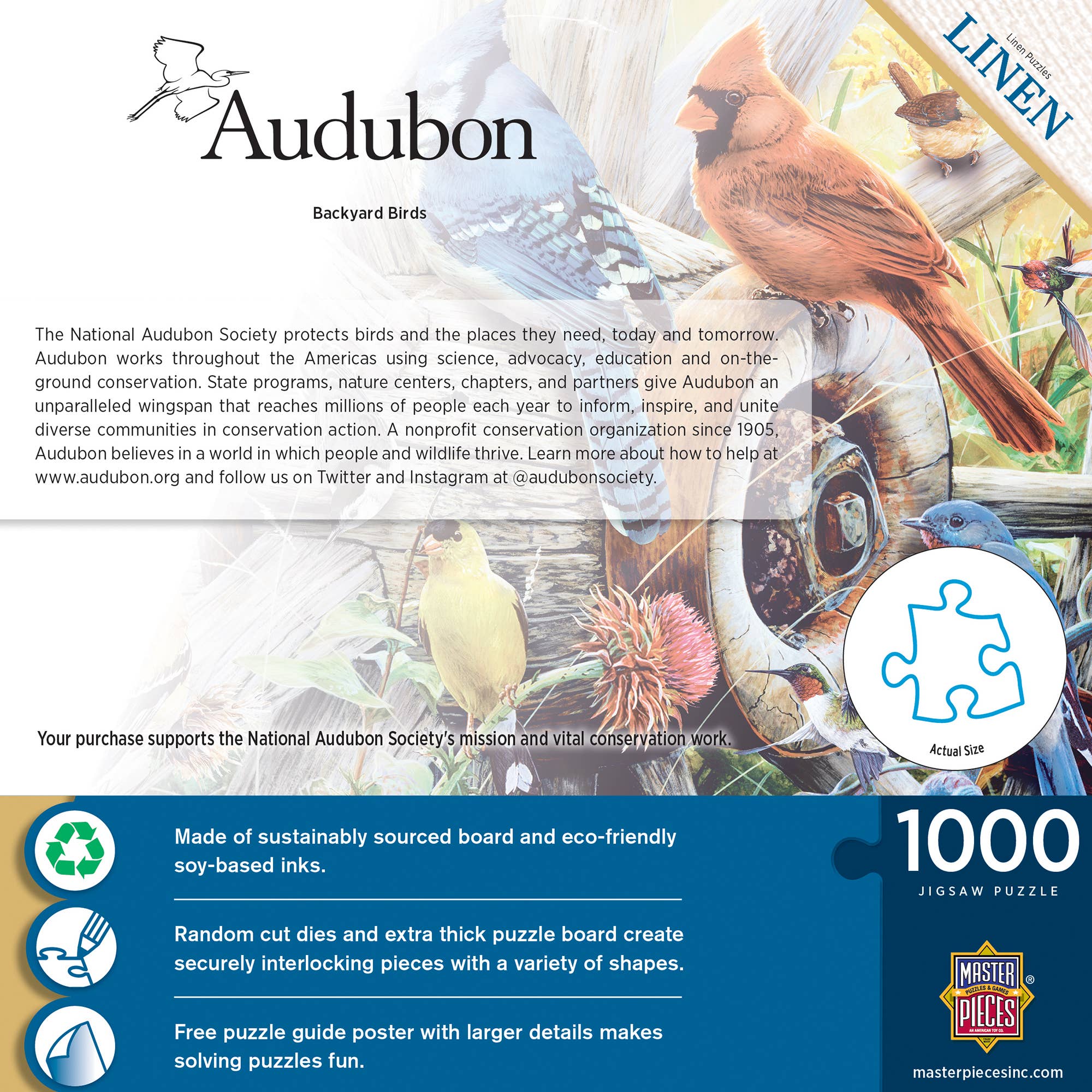 Masterpieces Puzzles - Wholesale Puzzle - Adult - Audubon - Backyard Birds 1000 Piece Puzzle2