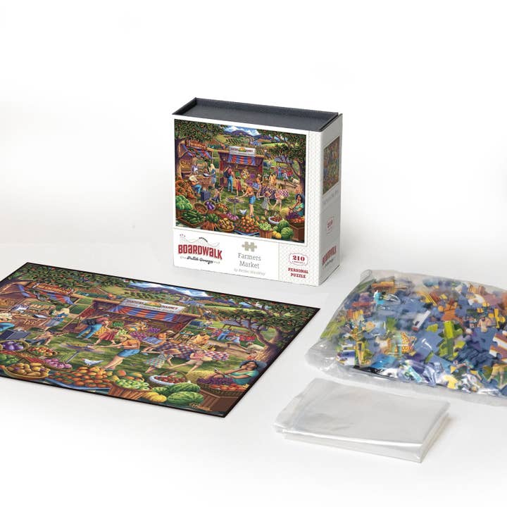 Boardwalk Puzzle Company - Vente Puzzle – adulte - Marché Fermier - Puzzle Personnel - 210 Pièces4