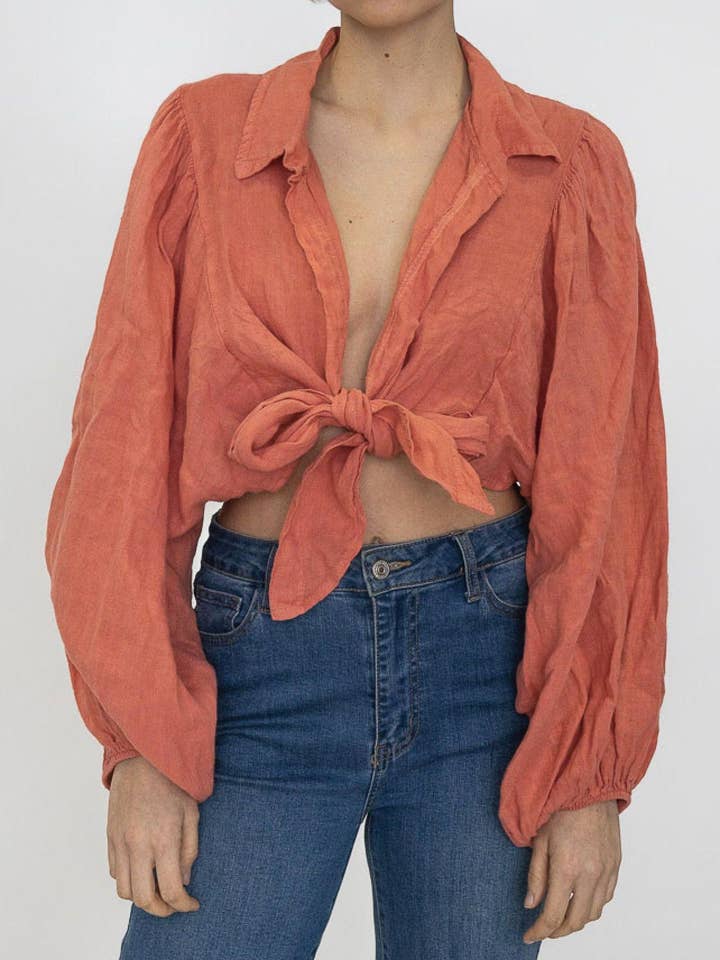 LINEN & COTTON HOUSE - Wholesale Blouse - Women's - 56811 100% LINEN VEST5
