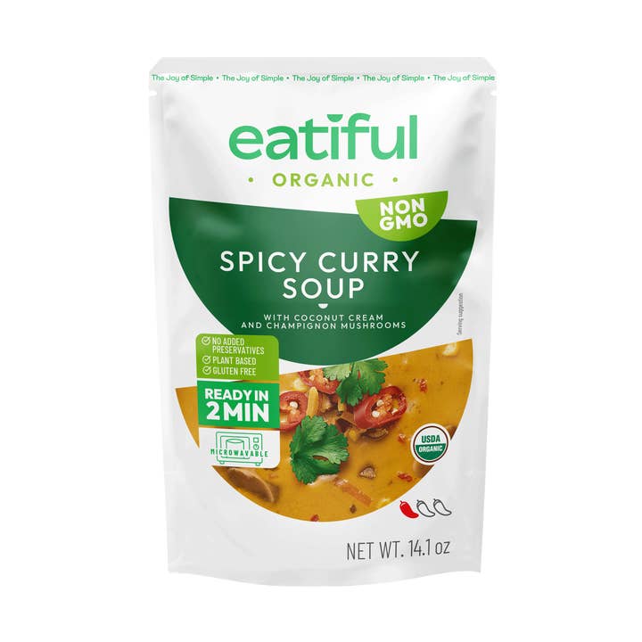 Soupe au curry épicé biologique Eatiful pour la vente par Point One International