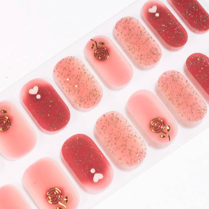 Unhas de Gel Rosa Coração por atacado de Candied Nails