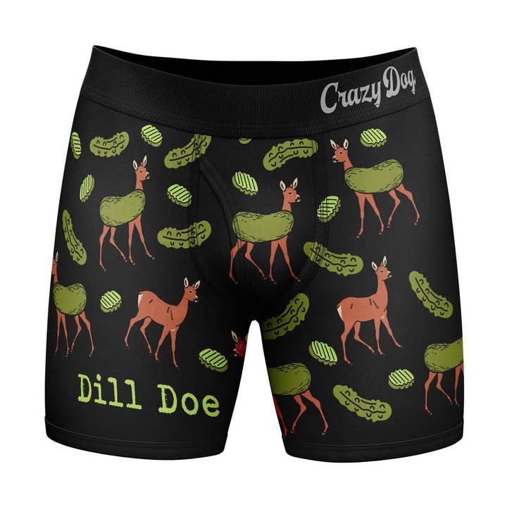 Dill Doe Funny Boxer Briefs Hilarious Underwear Deer Joke for wholesale by Crazy Dog T-Shirts