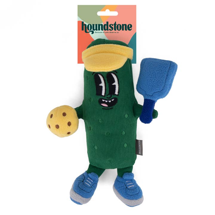 Pickleball Champ Squeaky Dog Toy | Plush Interactive Toy for wholesale by ADC Houndstone & Co.
