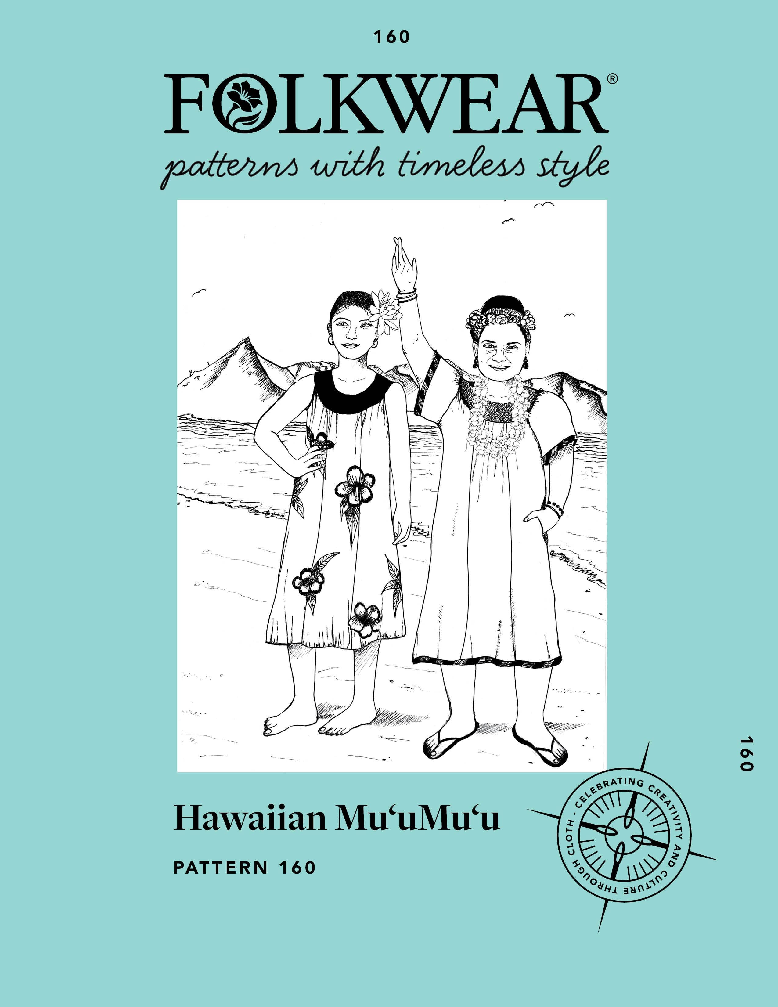 Folkwear – Engroshandel Kjole - Dame – 160 Hawaiian Mu'umu'u - Symønster11