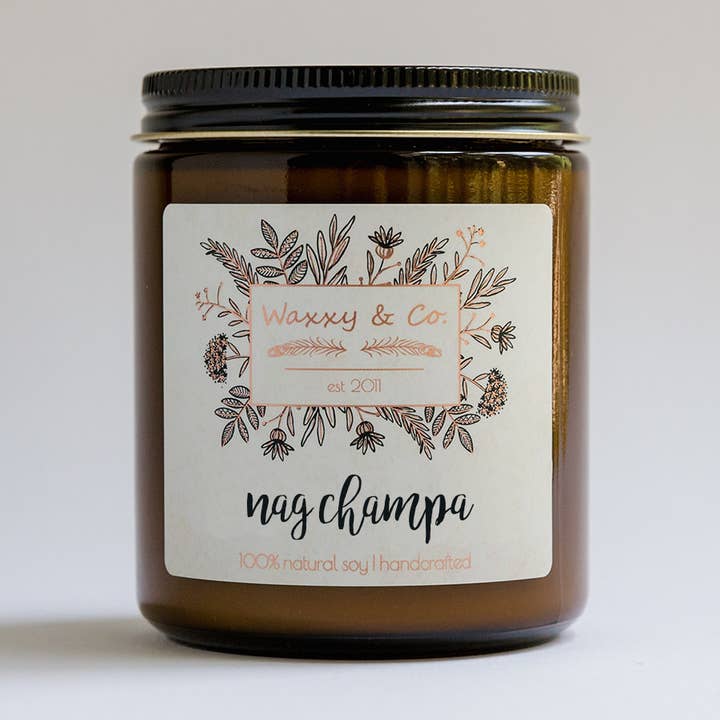 NAG CHAMPA SOY CANDLE for wholesale by Waxxy & Co.