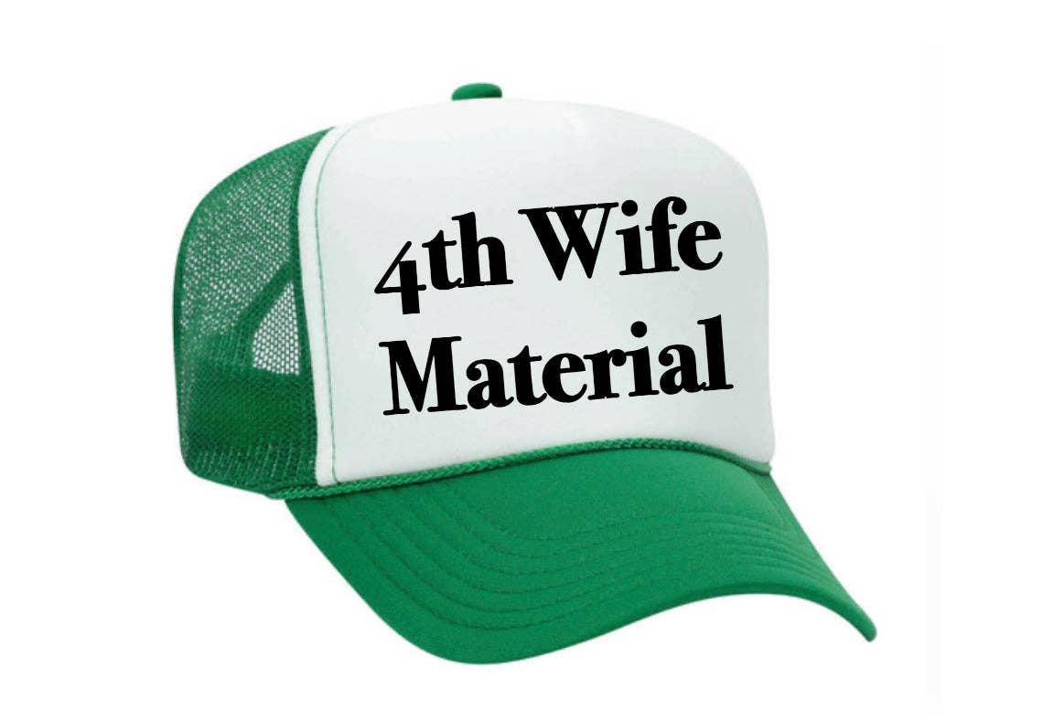 Inappropriate Trucker Hats - Venta al por mayor Gorra trucker - Mujer - Gorra de camionero 4th Wife Material1