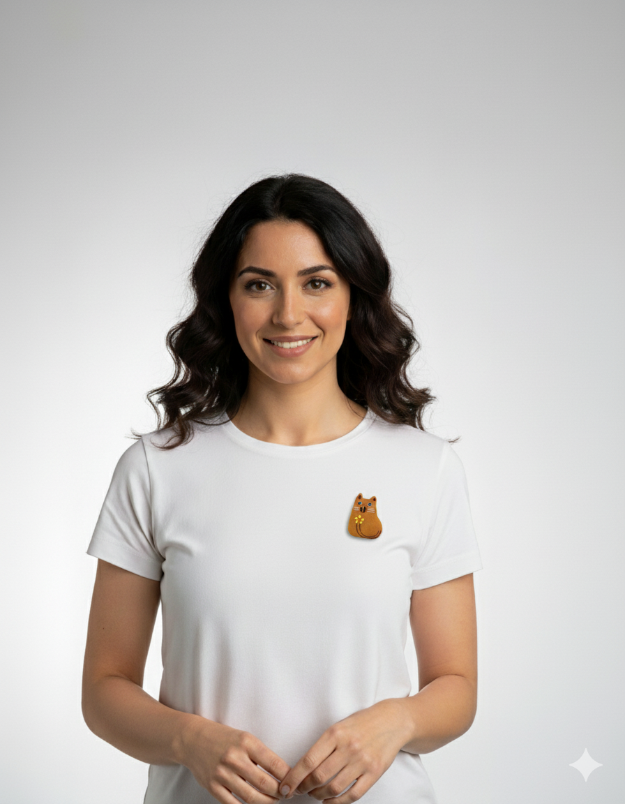 NOA ECCO - Wholesale Brooch - Sitting cat brooch pack X32