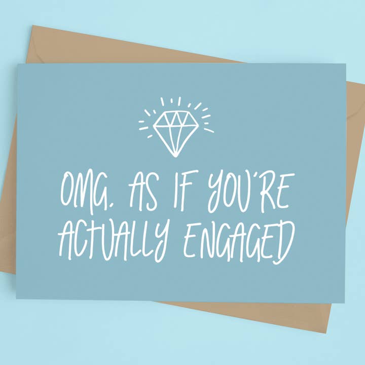 OMG You're Engaged Card for wholesale by Penrith Stationers