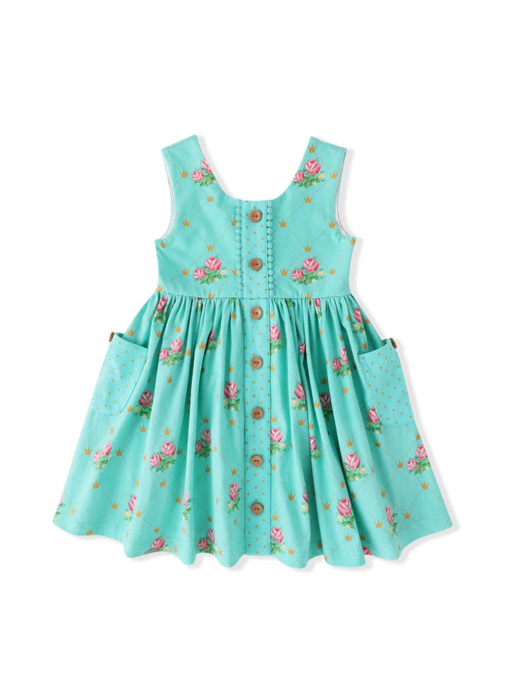 Swoon Baby Clothing - Wholesale Dress - Kids - Girl Glitter Crown Prim Dress- SBS2505