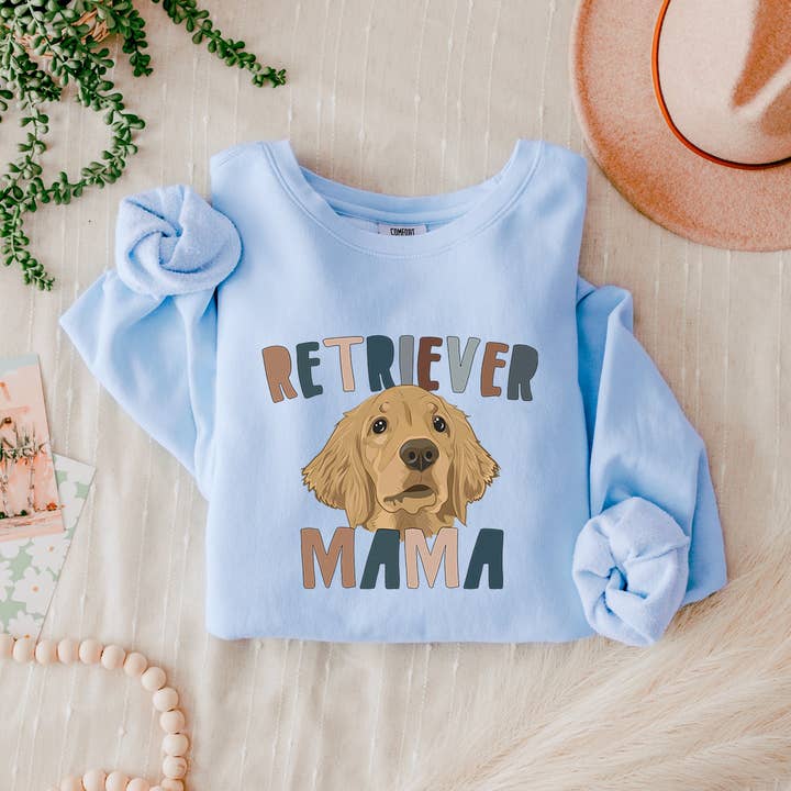 Verita Culture - Wholesale Graphic Sweatshirt - Women's - Golden Retriever Cute Dog Mom Comfort Colors Sweatshirt7