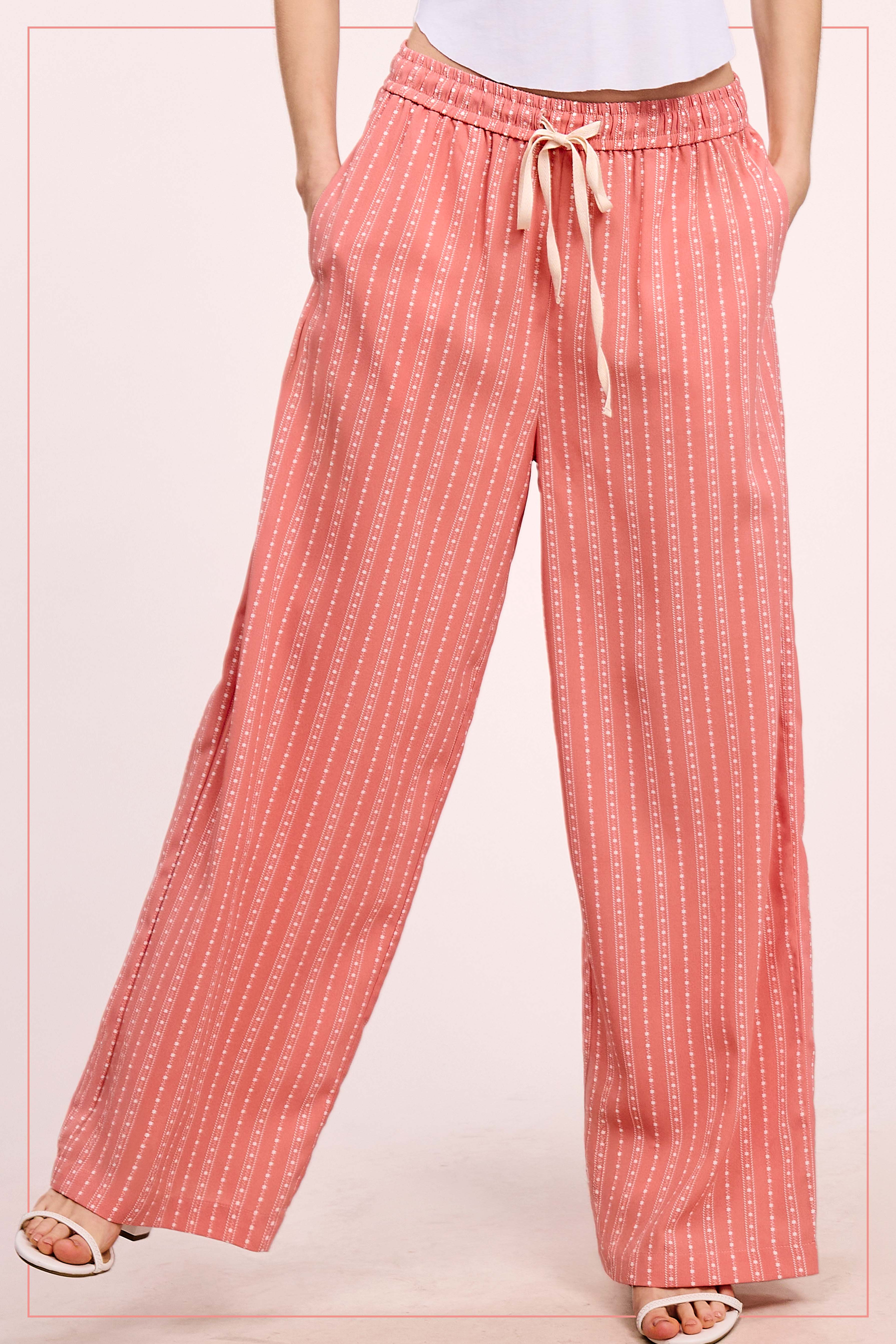 La Miel – Calças - Mulher por atacado – JDP4228-Calças de Design Padronizado de Corte Descontraído Com Bolsos27