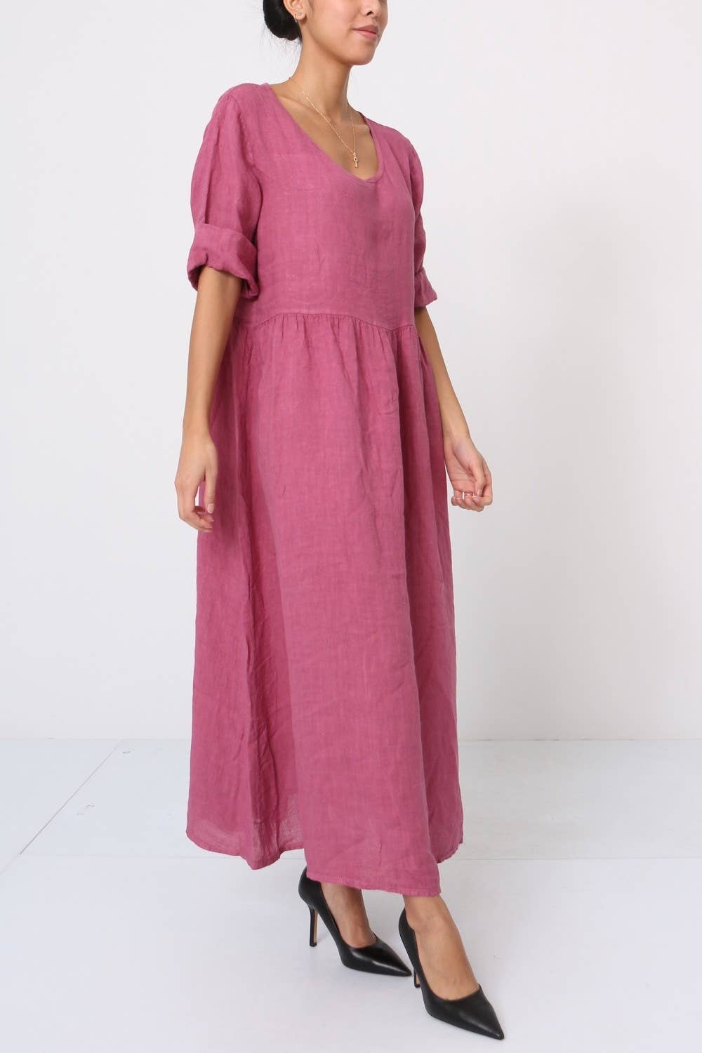 LÉA & LUC - Wholesale Dress - Women's - Long dress in 100% linen REF.714822