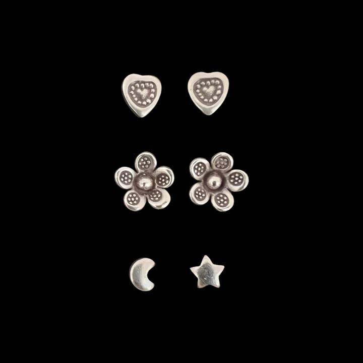 E33 - Conjunto de brincos de botão #1 por atacado de Anantara