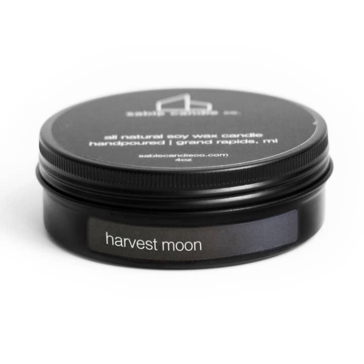 Vela Colheita Moon 3oz Mini Lata Cera de Soja por atacado de sable candle co.