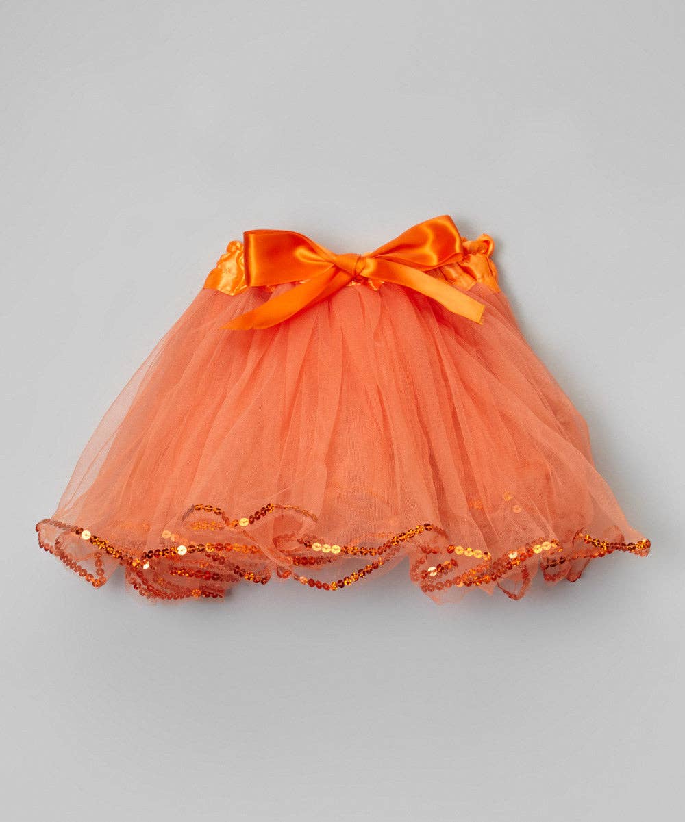 Wenchoice - Wholesale Tutu – Child - Orange Tutu With Sequin Trim