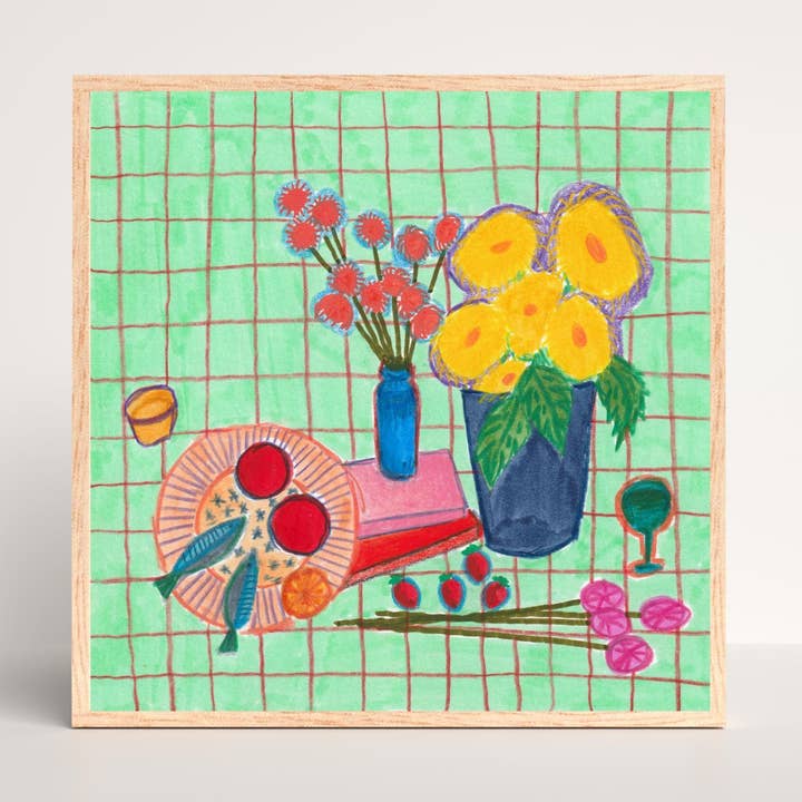 Sunflower Still Life Giclée Art Print: Vibrant Kitchen Decor for wholesale by Neptune Paper