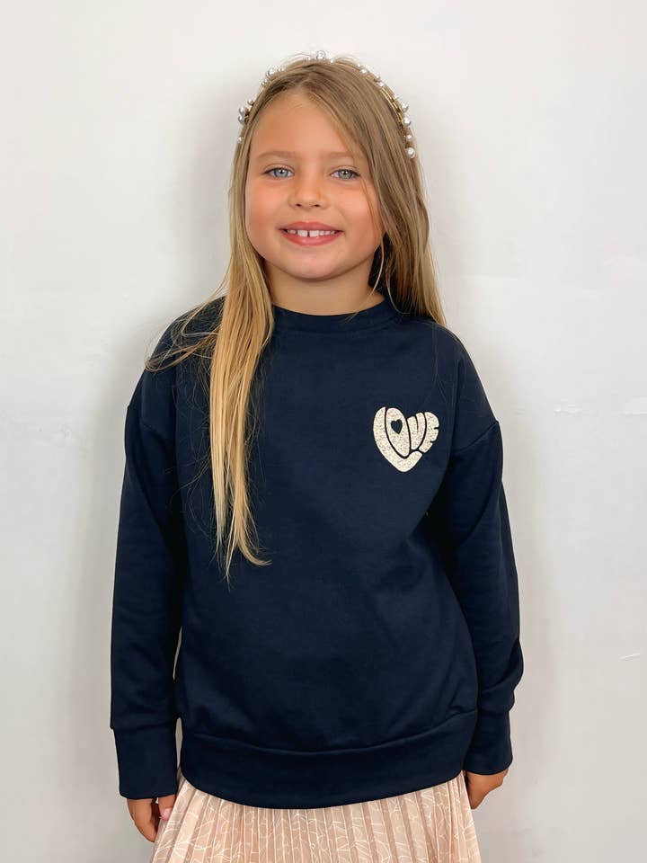 MINI MIGNON PARIS - Wholesale Sweatshirt - Kids - Cotton sweatshirt with glitter design for girls2