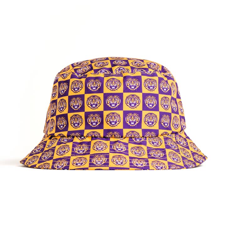LSU Tigers Logo Block Bucket Hat for wholesale by Dyme Lyfe