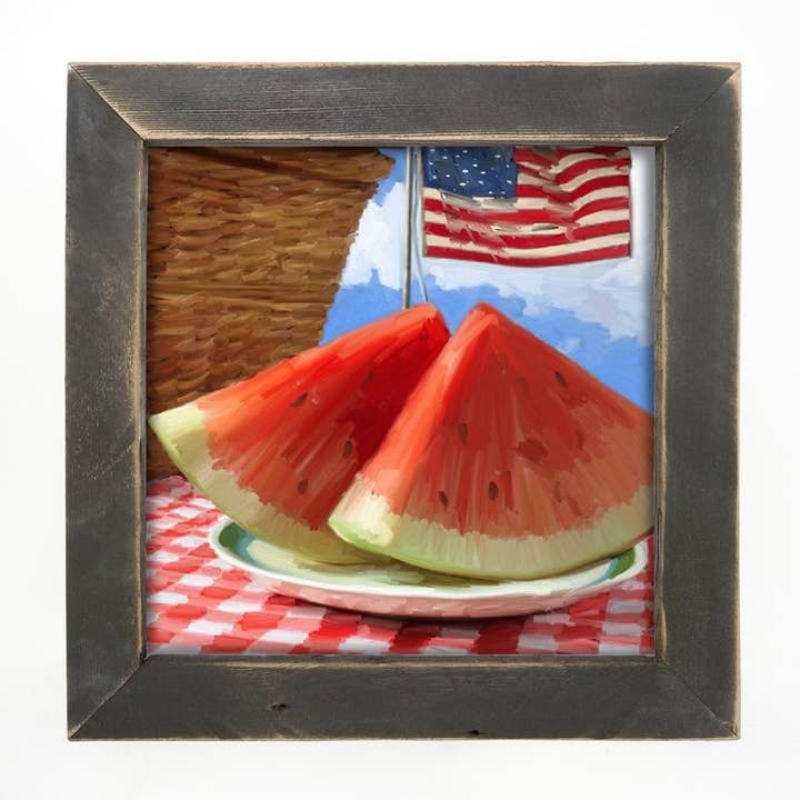 ginger blue - Wholesale Art Print - Patriotic Watermelons