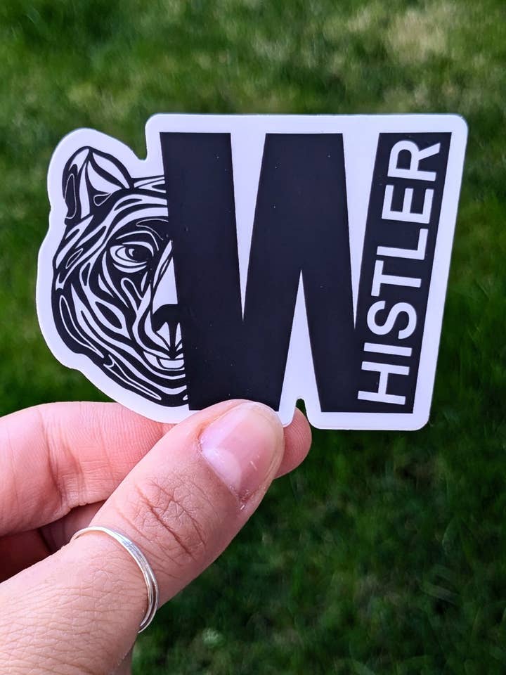 W Whistler Bear Sticker for wholesale by Northwest By Nature