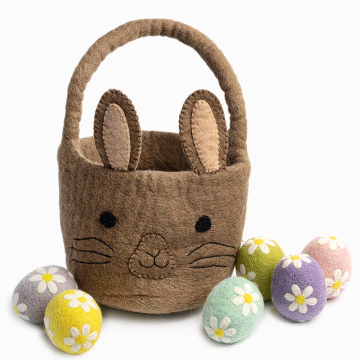 Global Goods Partners - Wholesale Classic Toy - Kids - Felt Floral Easter Egg - Set of 6