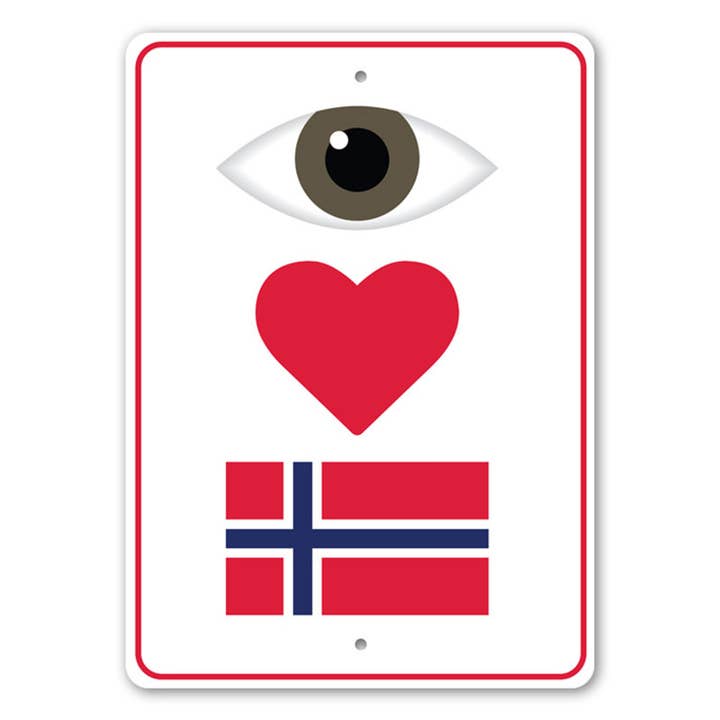 Jag älskar Danmark Sign för wholesale av Lizton Sign Shop, Inc