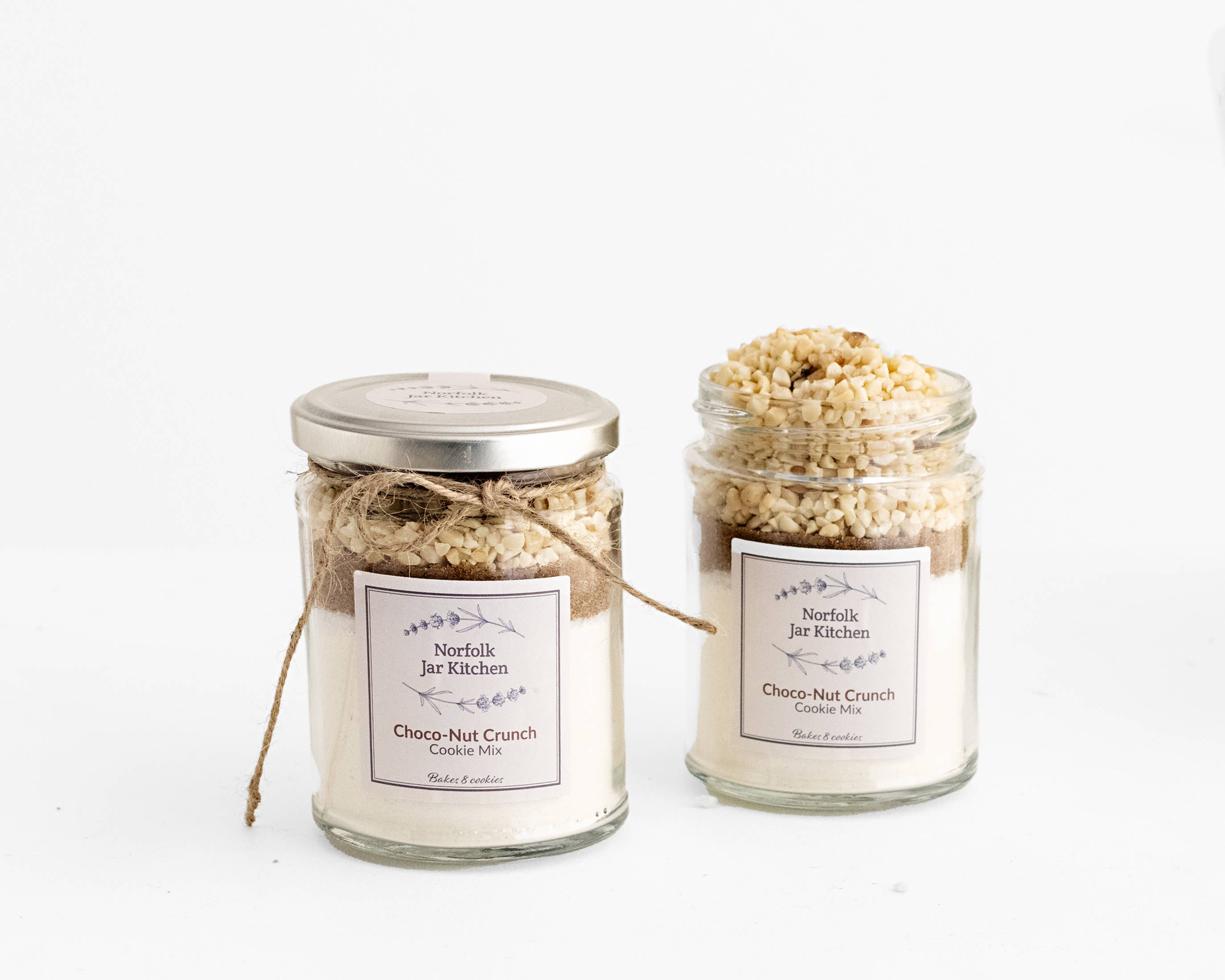 Norfolk Jar Kitchen - Wholesale Biscuit mix - Cookie Mix Jar Bakes 8 Cookies (Glass Jar)2