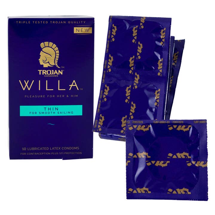 Deluxe Import Trading - Wholesale Contraceptive/Condom - Trojan Willa Lubricated Latex Condoms - 10 Pack