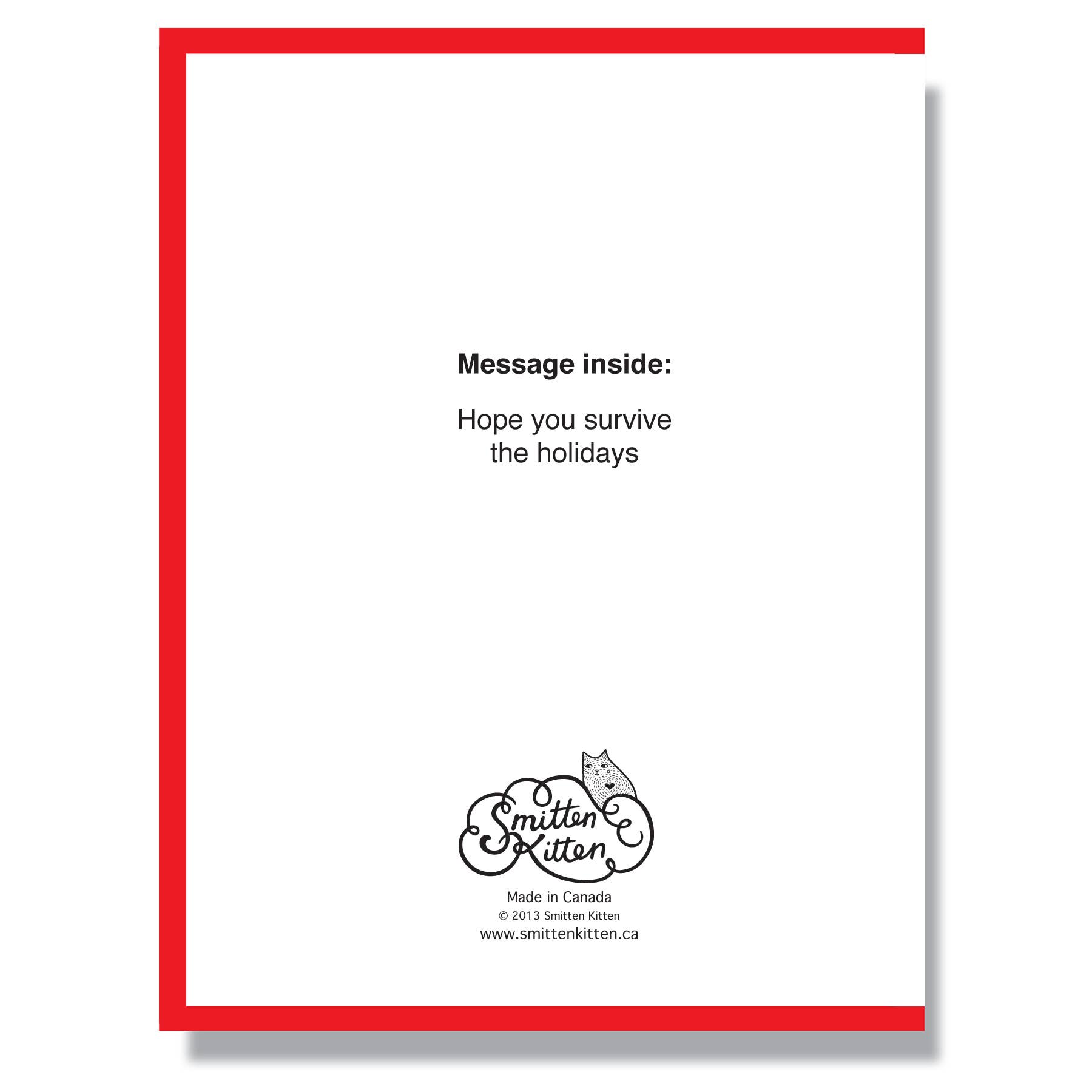 Smitten Kitten - Wholesale Christmas Card - Creepy Santa – You Better Watch Out Holiday Card1