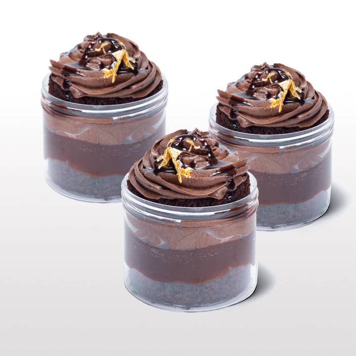 Pot de Gâteau au Chocolat Noir Wicked – Caisse de Gros de 20 Pots pour la vente par De L'or Cakery Corporation