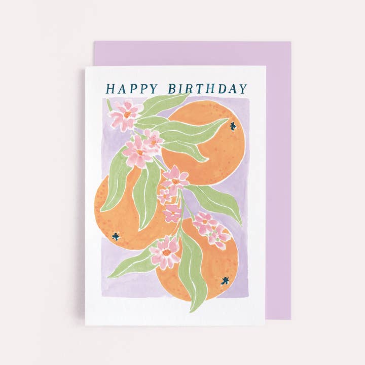 Sister Paper Co. - Wholesale Birthday Card - Oranges Birthday Card | Art Card | Female Birthday Cards1
