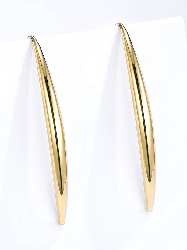 Stainless steel earrings 124AQ369 for wholesale by BYREN | ÉLINE L'ATELIER
