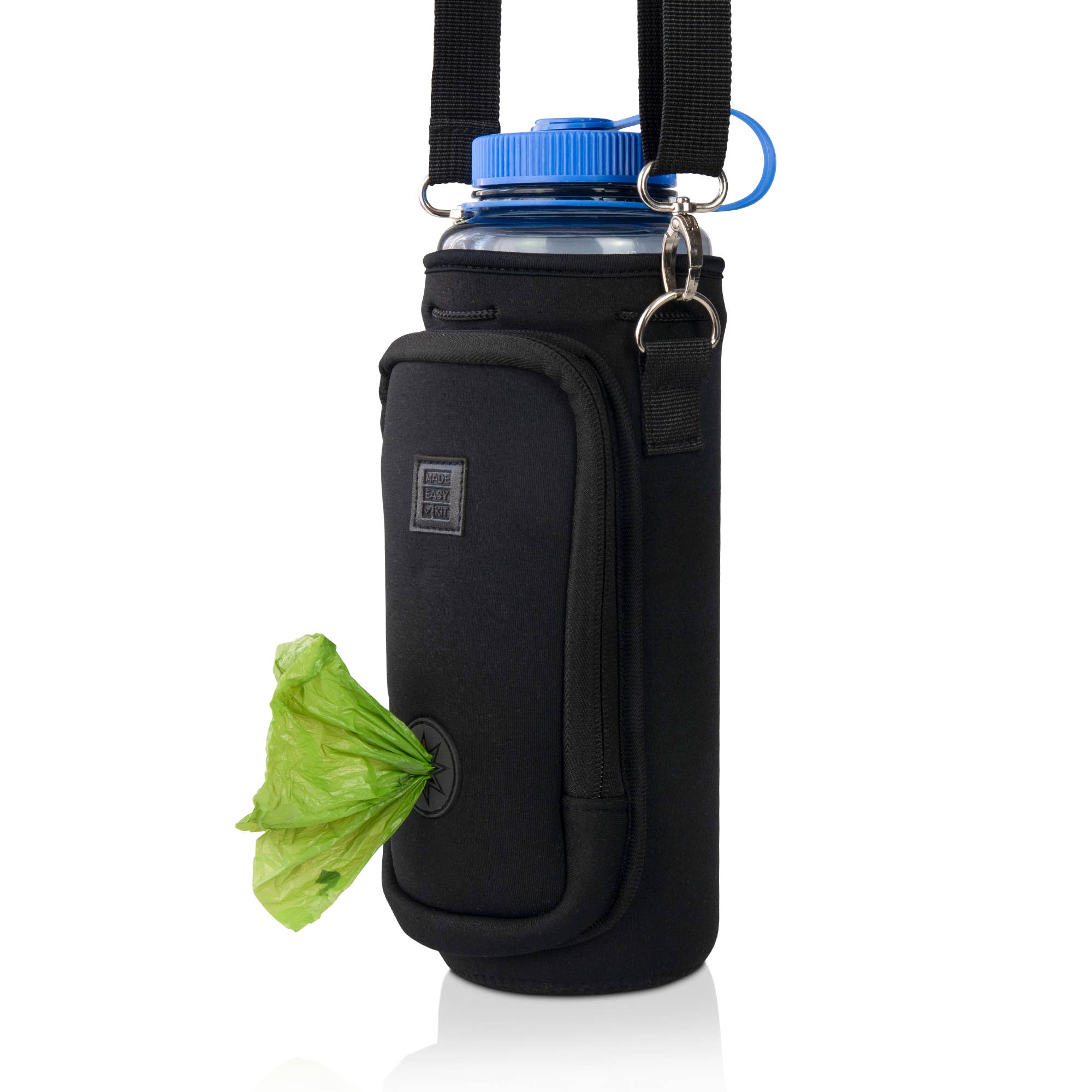 MADE EASY KIT – Suporte para garrafas/garrafeira por atacado – Kit fácil de transportar garrafa de água com bolso para saco de cocô de cachorro15