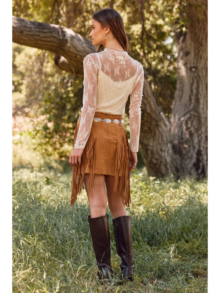 Oddi - Wholesale Skirt - Women's - Suede Mini Skirt4