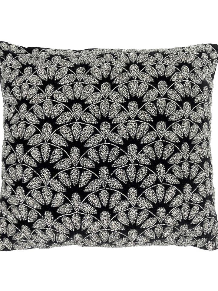 Coussin décoratif Lana, noir (18 po x 18 po x 4 po) pour la vente par Noori Rug