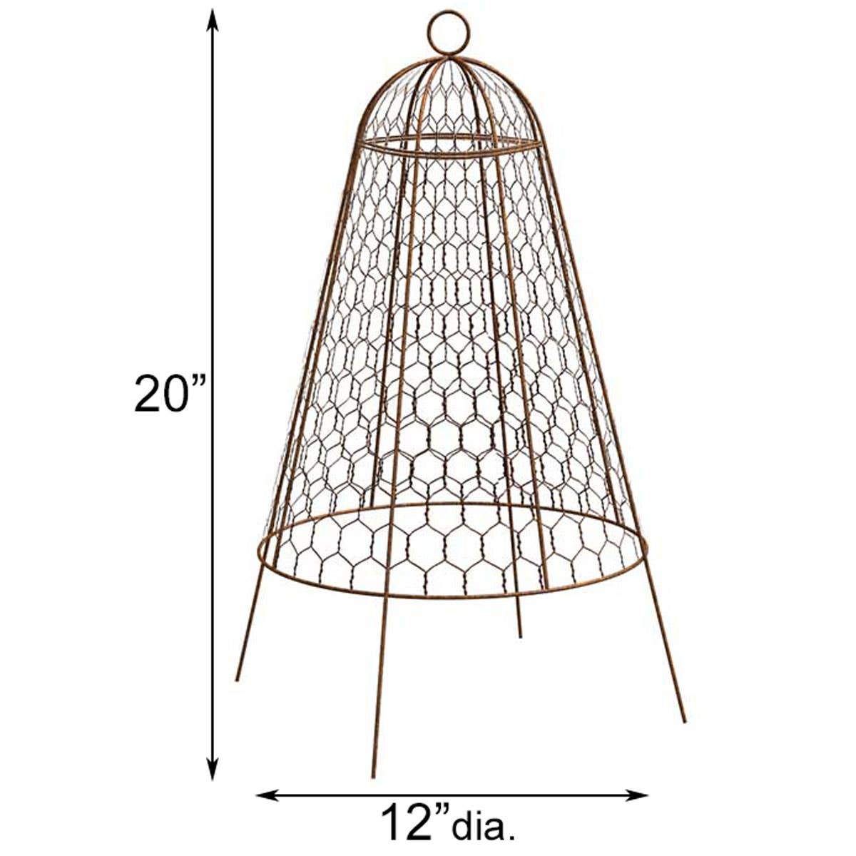 BestNest Inc - Wholesale Outdoor Ornament/Decor - Rustic Wire Garden Cloches, 20"H, Pack of 61