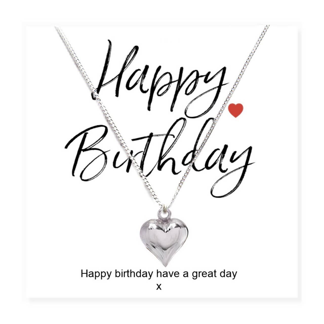 Aye Do Gifts - Vendita all'ingrosso Collana con ciondolo/pendaglio - Collana Happy Birthday - Biglietto con messaggio0