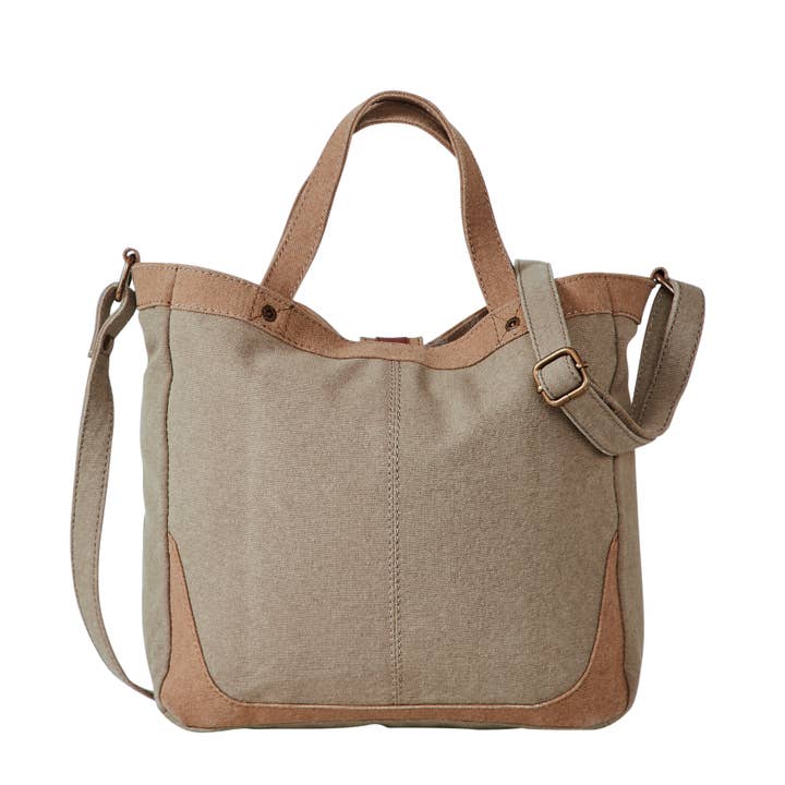 Mona B. - Wholesale Crossbody Bag - Women's - Portland Up-Cycled Canvas Women's Crossbody Bag