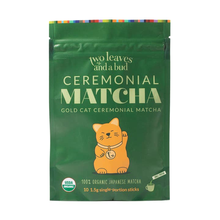 Lot de 10 bâtonnets de matcha de cérémonie bio pour la vente par Two Leaves and a Bud