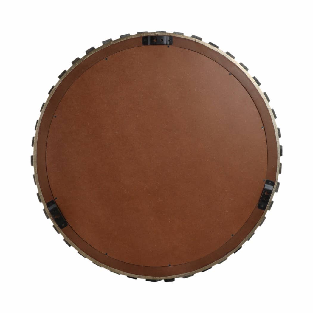 Sagebrook Home - Wholesale Wall Mirror - Marble Glass Round Tile Wall Mirror - Black, 35 in.8