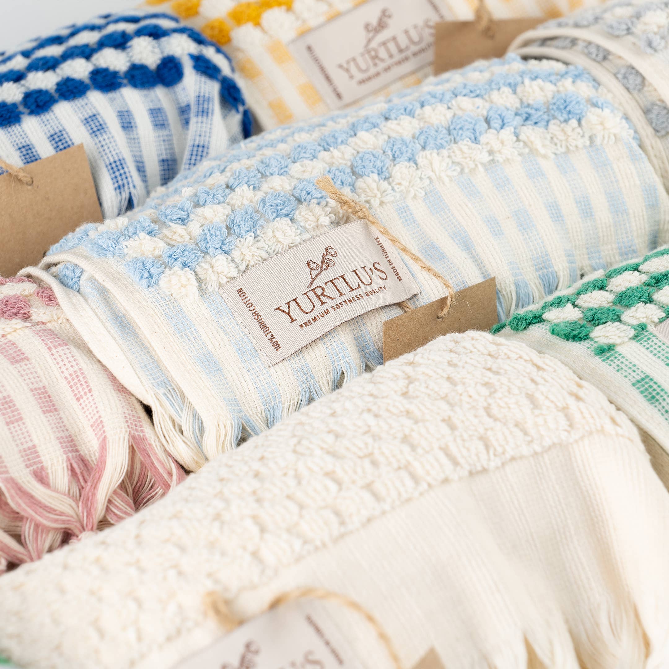 YURTLUS - Wholesale Hand Towel - YURTLU'S Bubble Series  Hand Towel 18x 37,Soft Thick Towel, Kitchen Towel - Mix 23