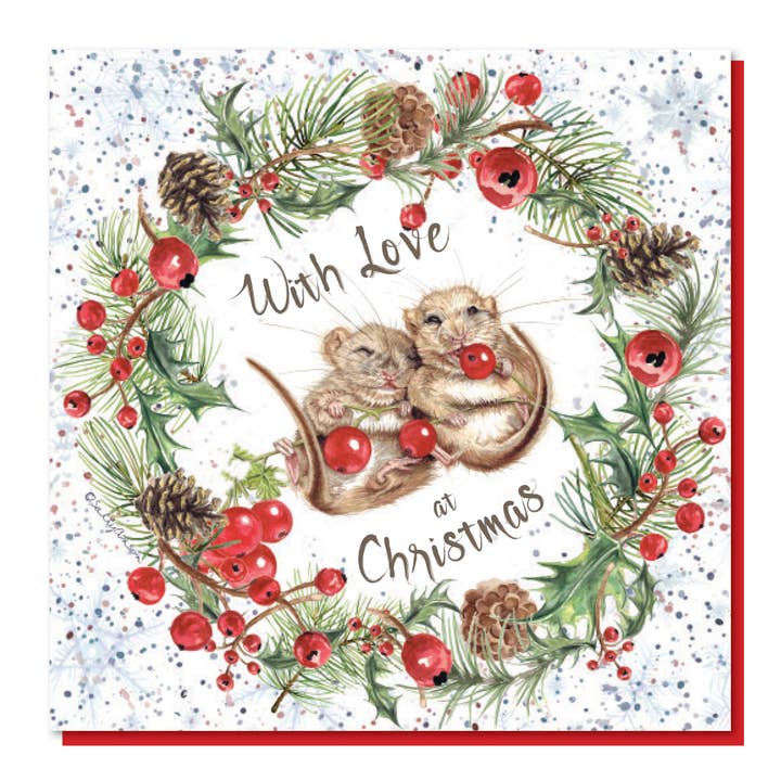 CBXW010 - Coroa de Natal Dormice 'Com Amor' por atacado de Sweet Design