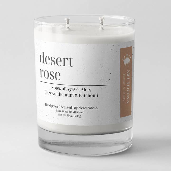 DESERT ROSE 10oz. Candle for wholesale by MELTDOWN Home & Body